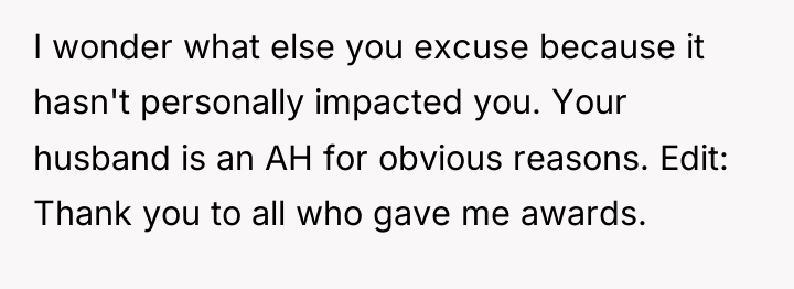 I wonder what else you excuse because it hasn't personally...