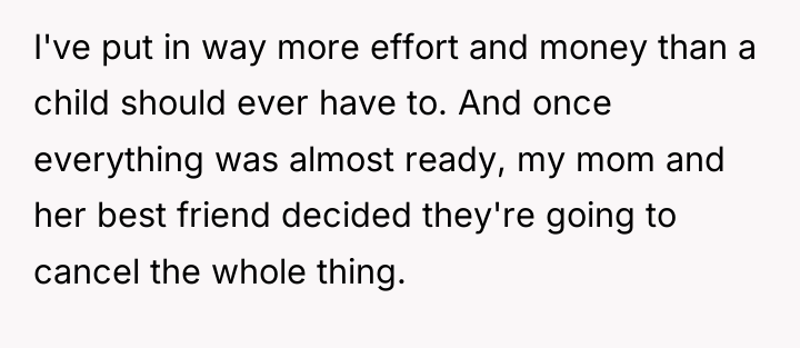 I've put in way more effort and money than a...
