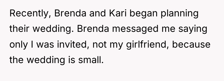 Recently, Brenda and Kari began planning their wedding. Brenda messaged...