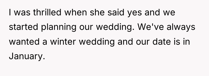 I was thrilled when she said yes and we started...