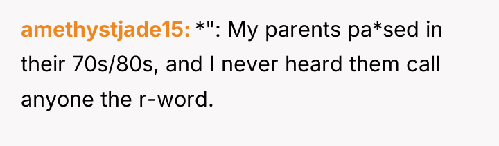 amethystjade15 *": My parents pa*sed in their 70s/80s, and I...