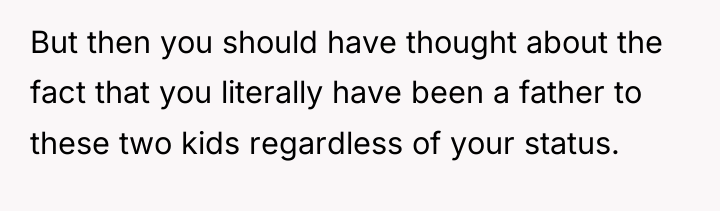 But then you should have thought about the fact that...