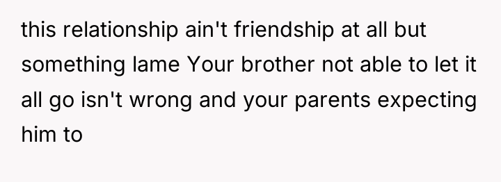 this relationship ain't friendship at all but something lame Your...