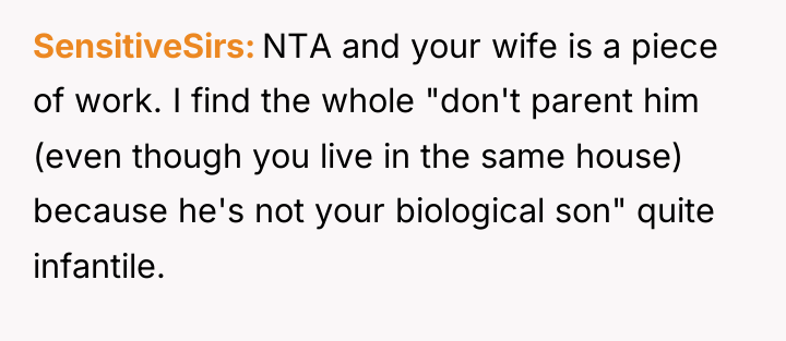 SensitiveSirs NTA and your wife is a piece of work....
