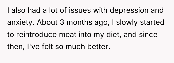 I also had a lot of issues with depression and...