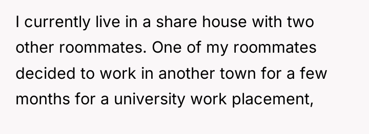I currently live in a share house with two other...