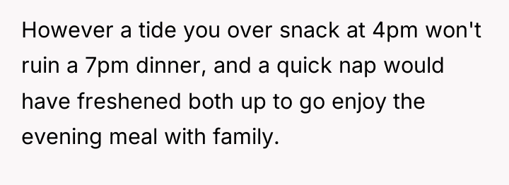 However a tide you over snack at 4pm won't ruin...