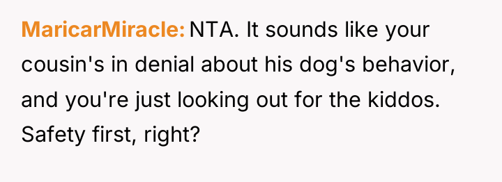 MaricarMiracle NTA. It sounds like your cousin's in denial about...