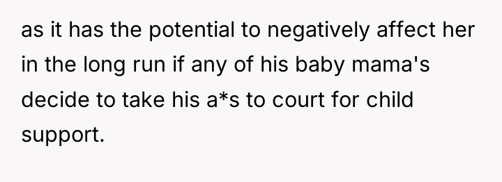as it has the potential to negatively affect her in...
