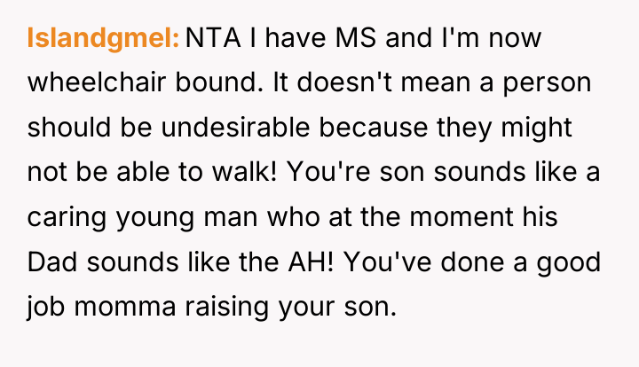 Islandgmel NTA I have MS and I'm now wheelchair bound....