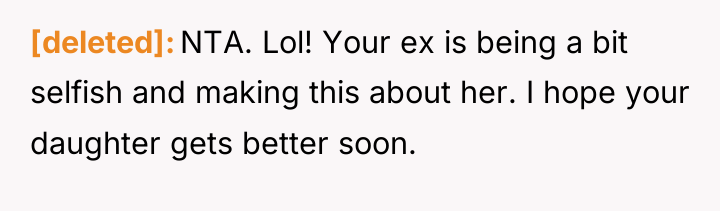 [deleted] NTA. Lol! Your ex is being a bit selfish...