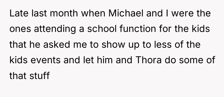 Late last month when Michael and I were the ones...