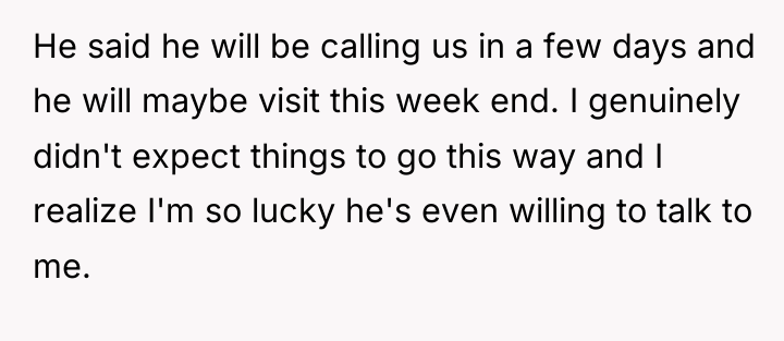 He said he will be calling us in a few...