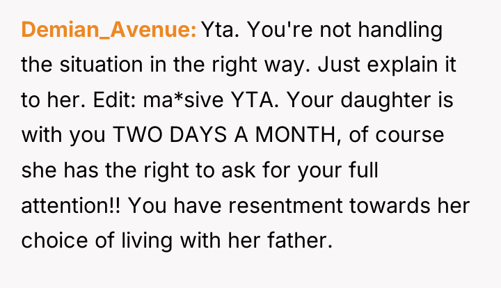 Demian_Avenue Yta. You're not handling the situation in the right...