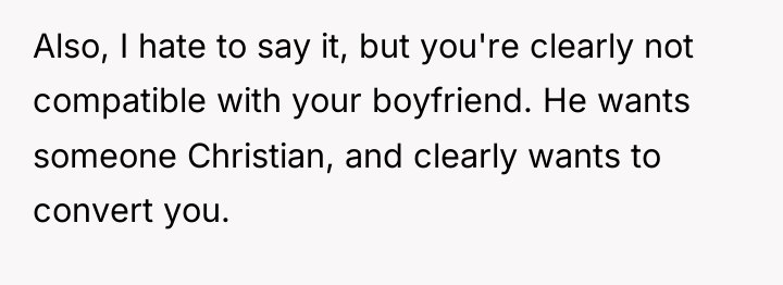 Also, I hate to say it, but you're clearly not...