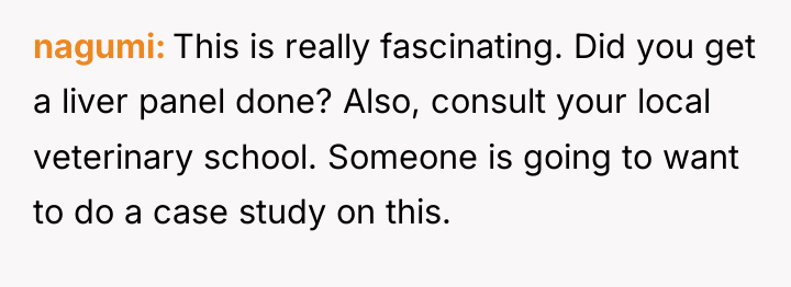 nagumi This is really fascinating. Did you get a liver...