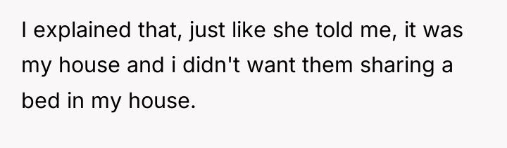 I explained that, just like she told me, it was...