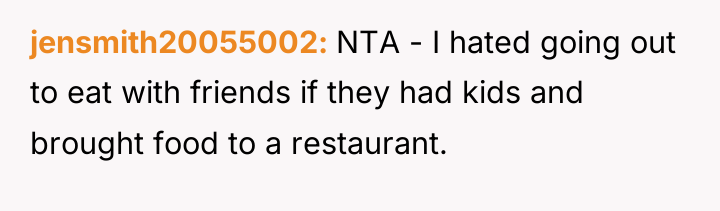 jensmith20055002 NTA - I hated going out to eat with...