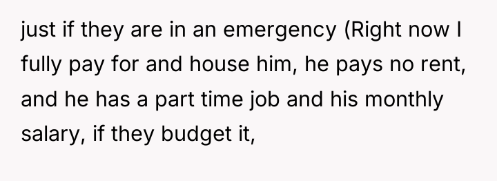 just if they are in an emergency (Right now I...