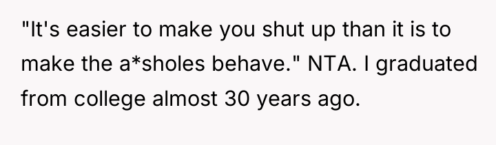 "It's easier to make you shut up than it is...