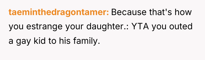 taeminthedragontamer Because that's how you estrange your daughter.: YTA you...