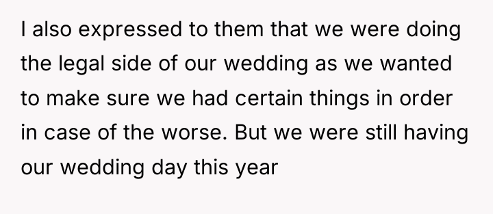 I also expressed to them that we were doing the...