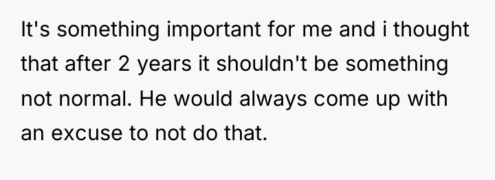 It's something important for me and i thought that after...
