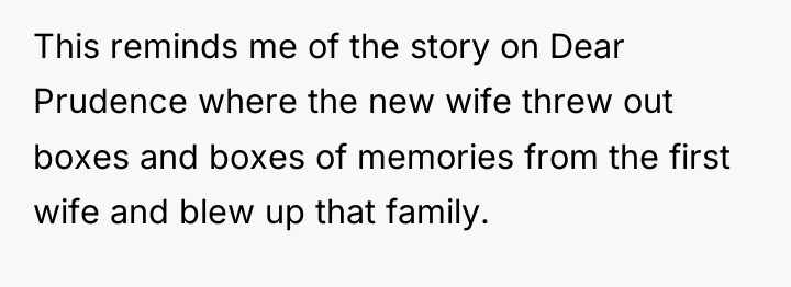 This reminds me of the story on Dear Prudence where...