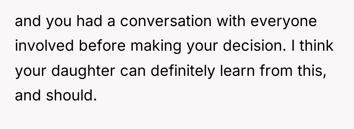 and you had a conversation with everyone involved before making...