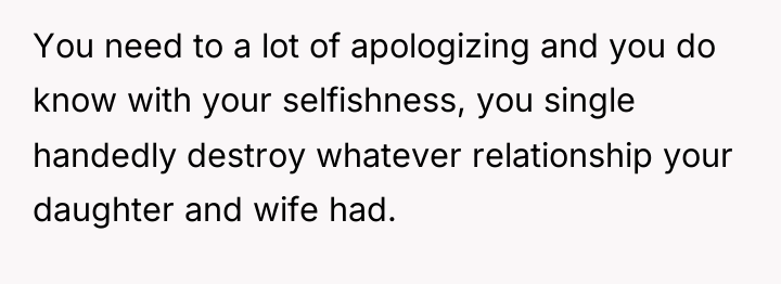 You need to a lot of apologizing and you do...