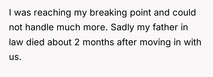 I was reaching my breaking point and could not handle...