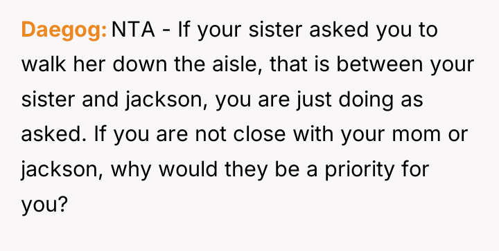Daegog NTA - If your sister asked you to walk...