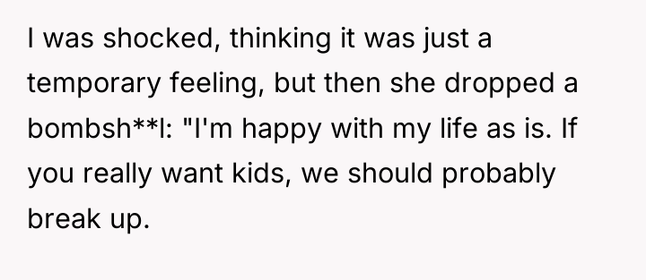 I was shocked, thinking it was just a temporary feeling,...