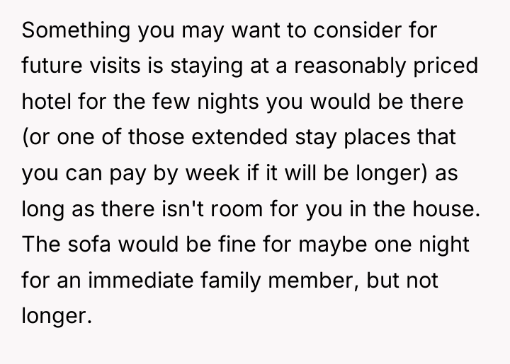 Something you may want to consider for future visits is...