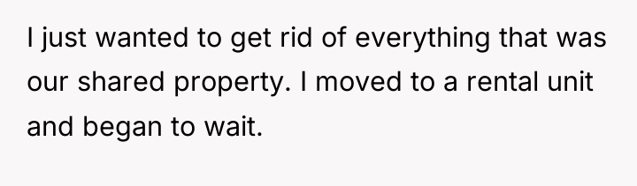 I just wanted to get rid of everything that was...