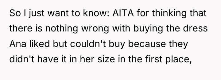 So I just want to know: AITA for thinking that...