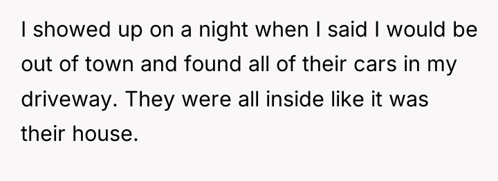 I showed up on a night when I said I...