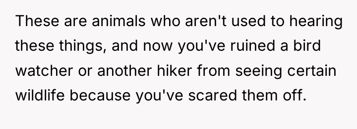 These are animals who aren't used to hearing these things,...