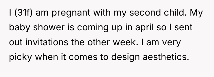 I (31f) am pregnant with my second child. My baby...