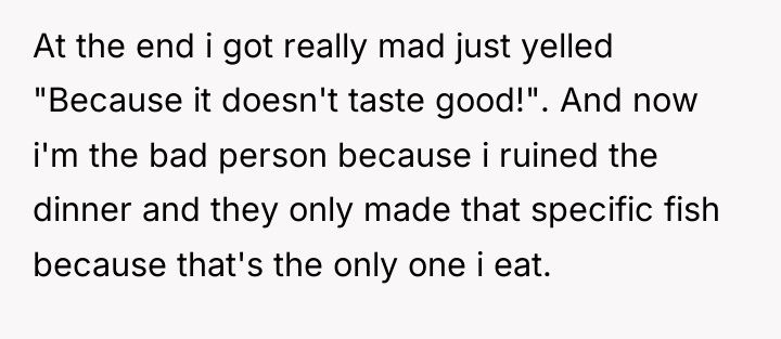 At the end i got really mad just yelled "Because...
