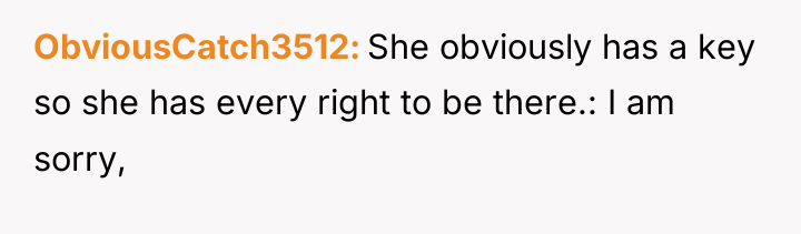 ObviousCatch3512 She obviously has a key so she has every...