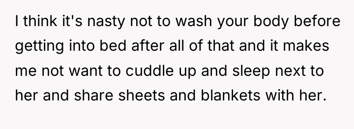 I think it's nasty not to wash your body before...