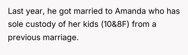 Last year, he got married to Amanda who has sole...