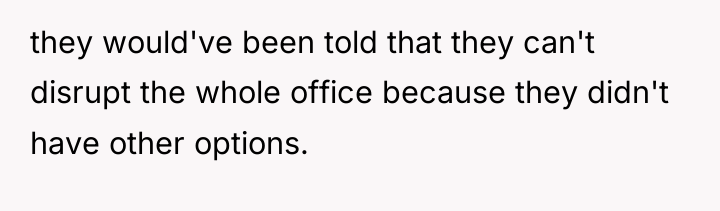 they would've been told that they can't disrupt the whole...