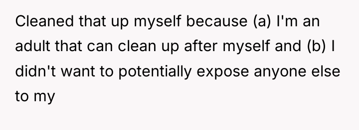 Cleaned that up myself because (a) I'm an adult that...