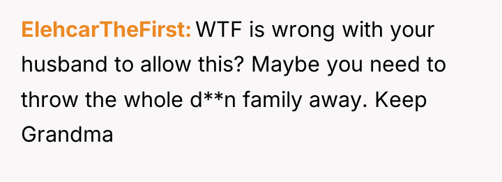 ElehcarTheFirst WTF is wrong with your husband to allow this?...