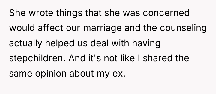 She wrote things that she was concerned would affect our...