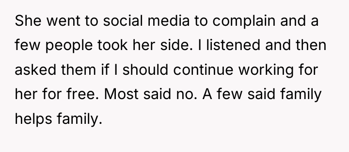 She went to social media to complain and a few...