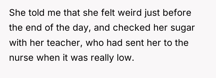 She told me that she felt weird just before the...