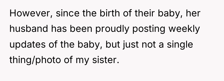 However, since the birth of their baby, her husband has...